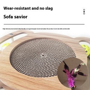 Poste Rascador para Gatos de Cartón Corrugado Triangular Vertical, Juguetes Estables para Gatos que Pueden Acostarse, Árbol para Gatos y Rascador - Product Image 3