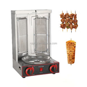 Tres cabezas/doble cabeza de acero inoxidable Gas <span class=keywords><strong>Kebab</strong></span> Doner Machine Shawarma <span class=keywords><strong>Kebab</strong></span> Grill Machine para restaurantes, fiestas y hoteles - Product Image 5