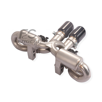 Pour Porsche 992 Carrera : Système d'échappement Catback Valvetronic avec sortie centrale style GT3, silencieux et tuyau d'échappement amélioré