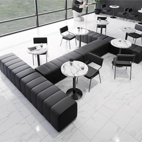 Ensemble de table et de chaises sans dossier, mobilier commercial personnalisé moderne pour salon de thé, restaurant, milk tea