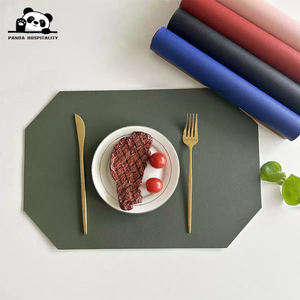 Tapete Antideslizante de Doble Cara y Doble Color, Estilo Occidental, de Cuero, Resistente al Aceite, para Mesa de Comedor de Hotel y Hogar - Product Image 1