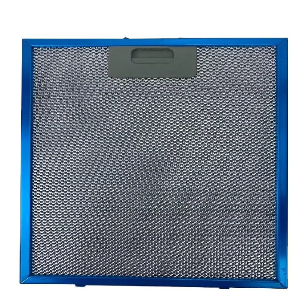 blue frame stainless steel square hold surface aluminum filter for cooking range hood