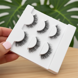 Faux <span class=keywords><strong>cils</strong></span> en vison synthétique en gros, marque privée, naturels, réutilisables, confortables, bande transparente 5D - Product Image 2