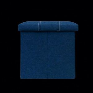 Modern Stool Living Room Furniture <b>Storage</b> Box Fabric Stainless Steel Bamboo Highest Quality Sample Available Stools Counter - Product Image 5
