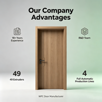Porte WPC en promotion usine, feuille de porte PVC, porte double à assembler en WPC en promotion