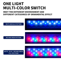 Lampe LED réglable pour aquarium, 8-30 pouces, faible MOQ, lumière WRGB commutable pour aquarium de récif