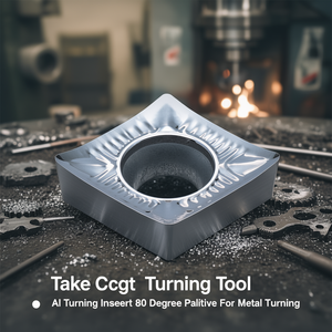 Inserto de Torneado Ttake CCGT Al de 80 Grados Positivo para Torneado de Metal - Product Image 3