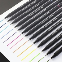 Stylos feutres colorés pour journal et agenda, 12 couleurs, 0,4 mm, pointe fine, pour livres de coloriage pour adultes