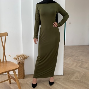 9099# Modal Cotton Jersey Hight Quality Latest Abaya Designs Turkish Hijab Women Muslim Inner Dress for Abaya Islamic Clothing - Product Image 3