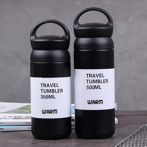 Gobelet en acier inoxydable de conception classique avec poignée et couvercle flacon à vide isolé bouteille d'eau de voyage portable pour une utilisation en extérieur - Product Image 1