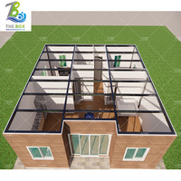 Maisons modulaires, taille personnalisée, préfabriquées, modernes, trois chambres, extensibles, maison-conteneur, panneaux sandwich, acier léger