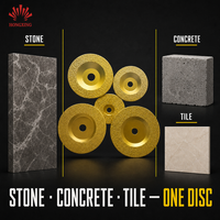 Disque de meulage diamanté brasé sous vide industriel de 125 mm, roue de polissage à sec pour meuleuse d'angle, outil abrasif pour la découpe de carreaux de béton