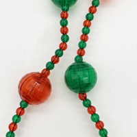 Grand collier de perles lumineuses LED 3D 6 lumières décoration de vacances de Noël pour Halloween