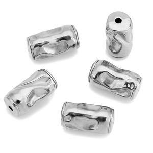 Stainless Steel Cylindrical Beads Gold And Silver Plated Loose Spacers For DIY Jewelry Making <b>Bracelets</b> Necklaces - Product Image 4