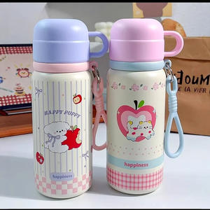 Botella térmica Lucky Bear para niños, de acero inoxidable 304, aislada, para la escuela, viajes al aire libre, con correa. - Product Image 5