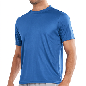 T-shirt de sport respirant à séchage rapide pour homme, jersey uni 180 grammes, 100% coton, manches courtes, col rond, idéal pour la gym et la course à pied - Product Image 4
