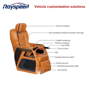 Sièges de voiture sport en cuir multi-modèles personnalisés de luxe, compatibles avec la position zéro gravité, pour Vito modifiés - Product Image 4