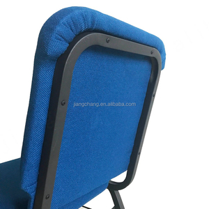 Tapicería De Sillas De Iglesia De Tela Azul Con Estantería De Libros - Product Image 2