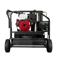 Heißwasser-Hochdruckreiniger 14 PS Starker Vibrationsarmer Benzinmotor 4000 PSI Jet Erase für Garagenreinigung und Landwirtschaftsfahrzeuge