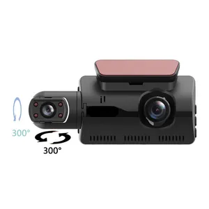 Dual Lens Auto Dvr, dashcam 3 Inch Mini Full Hd 1080 Voor Achter Auto Dash Cam Loop Opname Auto Black Box Met G-sensor/