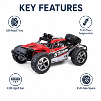 Voiture télécommandée RC Buggy tout-terrain 2.4G avec système de suspension, modèle à l'échelle 1:16, pour intérieur/extérieur STORM BG1513