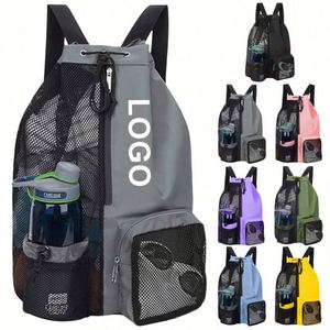 Custom <b>Drawstring</b> Bags with Logo Oxford Waterproof <b>Drawstring</b> <b>Backpack</b> Multi-pocket Sports Draw String Bag for Man - Product Image 1