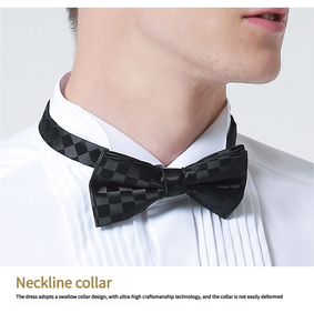 Camicie da uomo con collo ad ala con polsino francese senza smoking da <span class=keywords><strong>stiro</strong></span> per spettacoli di matrimoni e banchetti primaverili - Product Image 4