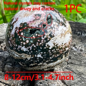Sphère de Jaspe Océanique de Haute Qualité Décoration Naturelle de la Maison Fengshui Reiki Guérison Cristal Boule Cadeau de Vacances - Product Image 3