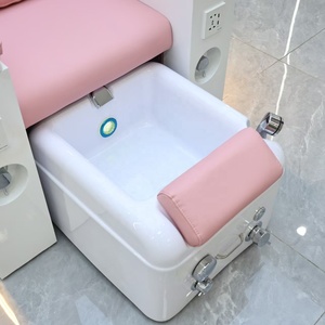 Chaise de manucure inclinable rose à LED, de luxe, avec massage, pour salon de beauté et spa des pieds - Offre spéciale - Product Image 4