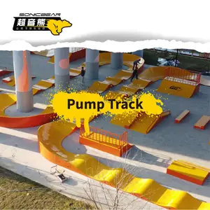 Steel Plastic Modular Pump Tracks Bike Skateboarding Outdoor Skate Bmx Mini Module Bicycle Skater Park