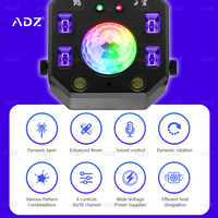 ADZ Mini dj Party lights dmx effet combiné fête scène de mariage utilisé boule disco lumière Portable lumière stroboscopique rotative