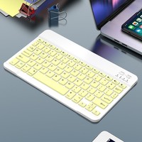 Keyboard Nirkabel, Keyboard Ultra Tipis Isi Ulang yang Senyap untuk iPad Tablet Laptop Ponsel Universal 10 Inci