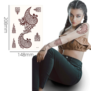 Tatuaggi Temporanei all'Henné per Viso e Corpo, Eleganti e Valorizzanti, <span class=keywords><strong>Rosso</strong></span>-Marrone, Lunga Durata, per Feste Nuziali e Uso Quotidiano - Product Image 4