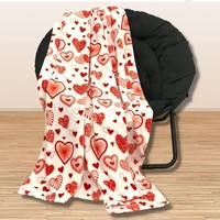 Couverture de canapé de bureau en flanelle polaire épaisse, personnalisable, imprimée rectangulaire, moderne, toutes saisons, pour la Saint-Valentin