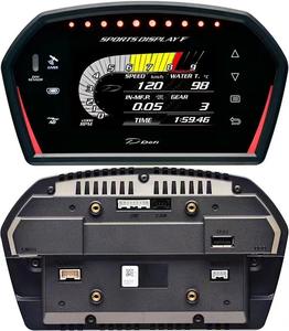 Nouveau Compteur de Vitesse Automobile Modifié <span class=keywords><strong>DFSF</strong></span> avec Écran LCD, Mode Piste, Fonctions de Température de l'Eau, Pression du Turbo, Pression d'Huile et Vitesse - Product Image 1
