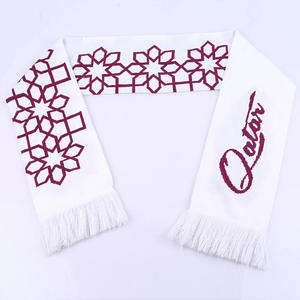 Écharpe en acrylique tricotée jacquard longue et durable avec pompons délicats pour supporters de basketball et de football, pour hommes, toutes saisons - Promotion - Product Image 5