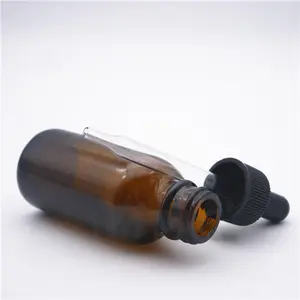 Custom Printing Small Boston 1oz Glass Dropper Bottle For Cosmetic Gel
