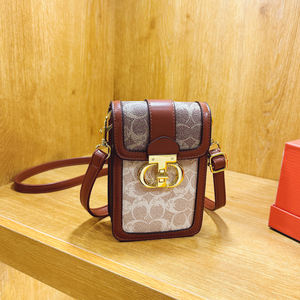 Damen-Umhängetasche mit Retro-Print, stilvolle vertikale kleine quadratische Form. Aus PU-Material, modische Schulter Bag.708 - Product Image 5