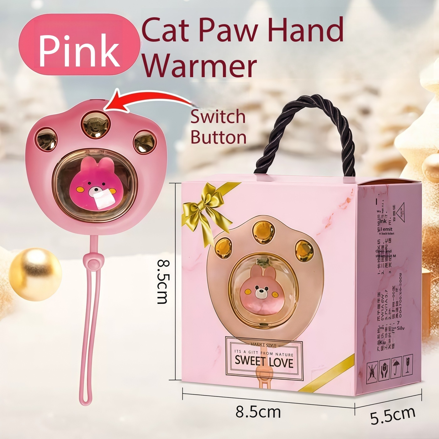 Coffret cadeau B-Cat Paw [Chargement USB rose]