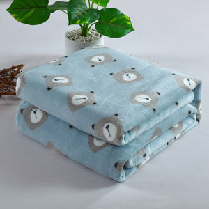 FY vente en gros mignon couette tête d'ours impression bleu rose personnalisé pour adultes enfants bébé 1 pli couverture - Product Image 5