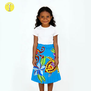 Falda Infantil de Verano Estilo Hawaiano, Poliéster, Última Moda, Diseño de las Islas Cook, Plumeria, <span class=keywords><strong>Tortuga</strong></span>, Totem, Alta Calidad, Midi - Product Image 2