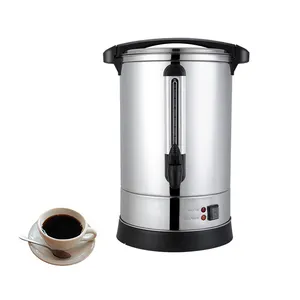 Perkolator Kopi Elektrik, Mesin Kopi Komersial Ketel 30 50 100 Cangkir, Pembuat Kopi Stainless Steel