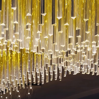 Lustre de luxe moderne au plafond à LED Luminaire suspendu élégant à base de verre pour la décoration intérieure Offre Spéciale pour hôtels et villas