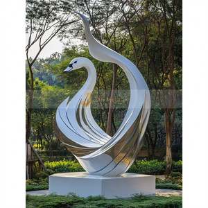 ANW6651 Escultura Artística Grande de Acero Inoxidable Estilo Art Deco para Jardín y Instalaciones Públicas - Product Image 6