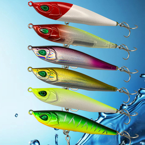 Mini 6colors hard bait plastic fresh water fishing lure Sinking bass Trembling small pencil mandarin fish lure