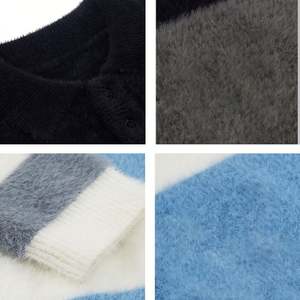 Logo personnalisé col en V pull en tricot décontracté pull rayé pour hommes pull en tricot à la mode pour hommes - Product Image 6