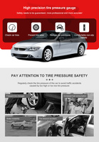 Factory Directly Sell 100 Psi Dual Tire Gauge Air Pressure Measuring Instrument Tire Pressure Gauge