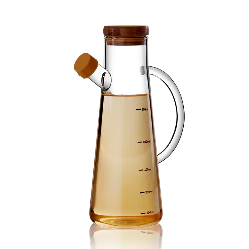 Стеклянная бутылка для уксуса, экологически чистый стеклянный масляный горшок 650 мл