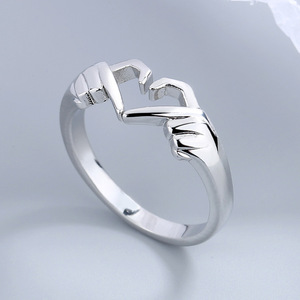Anello a Cuore Aperto Stile Vintage, Gioiello da Dito alla Moda per Donne, Design Elegante per Uso Quotidiano - Product Image 1