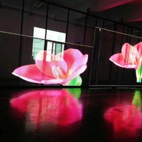 Publicité d'intérieur HD LED écran LED transparent en verre transparent 3.9mm-7.8mm mur vidéo dj